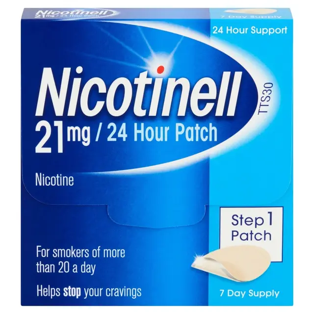 Nicotinell 24 Hour Patches Step One 21mg 7 Pack