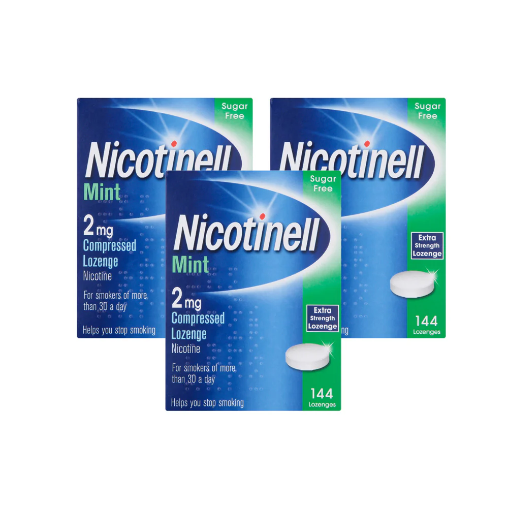 Nicotinell 2mg Mint Lozenges 144 Pieces x 3