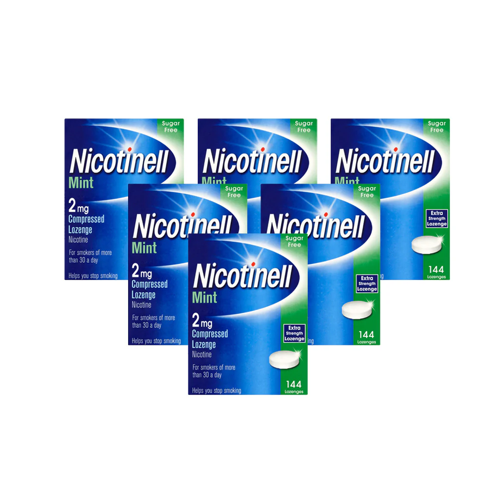 Nicotinell 2mg Mint Lozenges 144 Pieces x 6