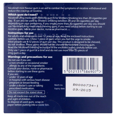 Nicotinell 2mg Fruit Gum 204 Pieces x 6 - Image 3