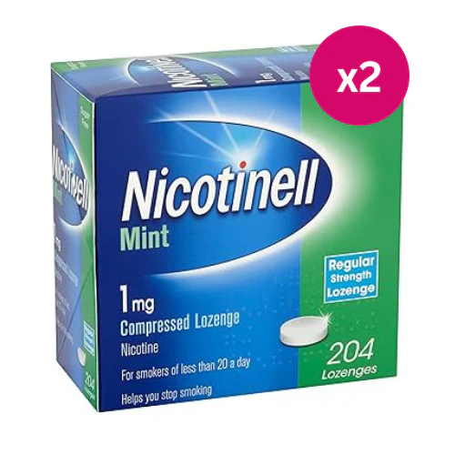 Nicotinell 1mg Mint Lozenges 204 Pieces x 2