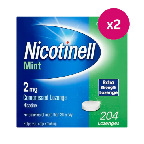 Nicotinell 2mg Mint Lozenges 204 Pieces x 2