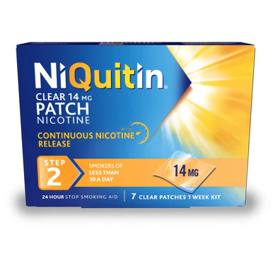 NiQuitin Step Two Clear Patches 14mg 7 Pack