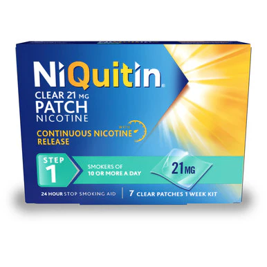 NiQuitin Step One Clear Patches 21mg 7 Pack