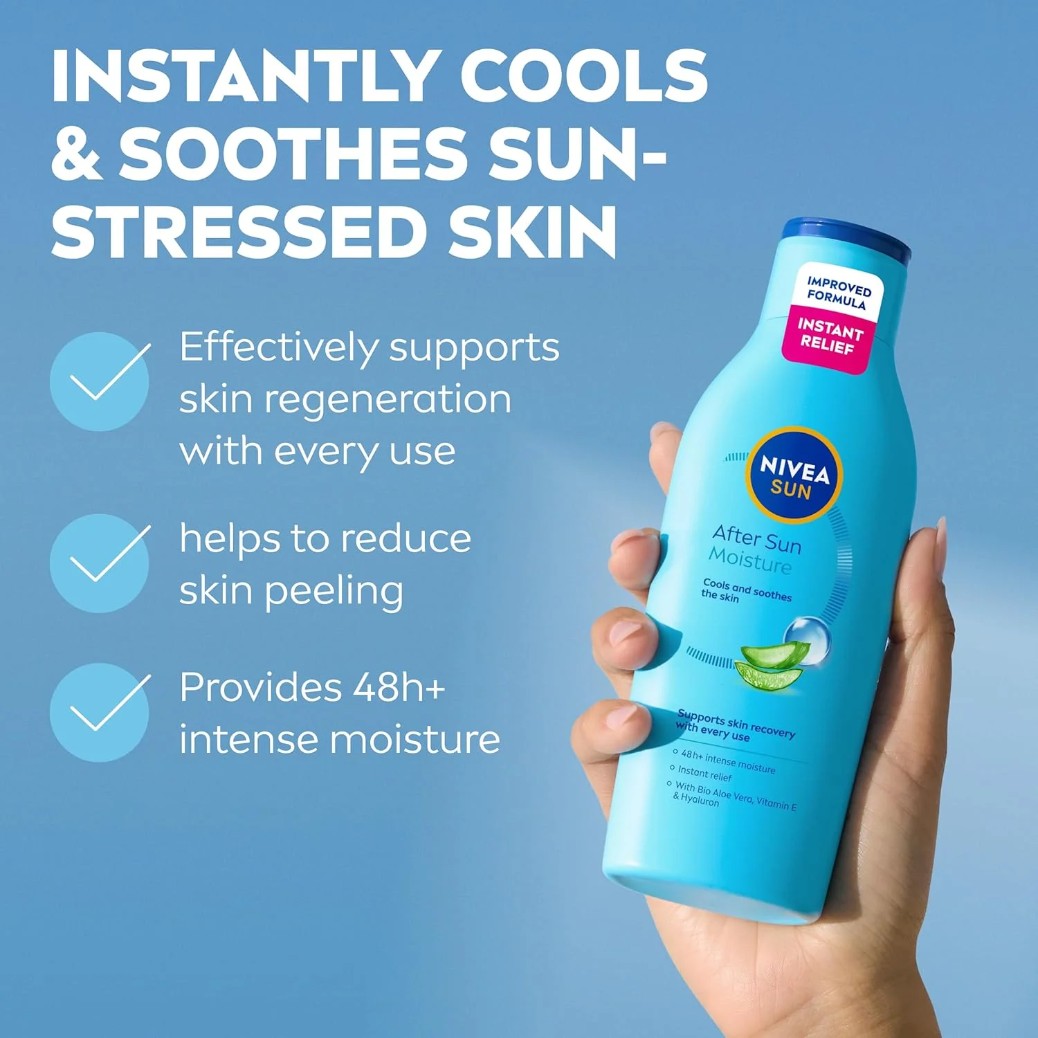 Nivea Sun After Sun Moisturising Lotion with Aloe Vera 200ml - Image 3