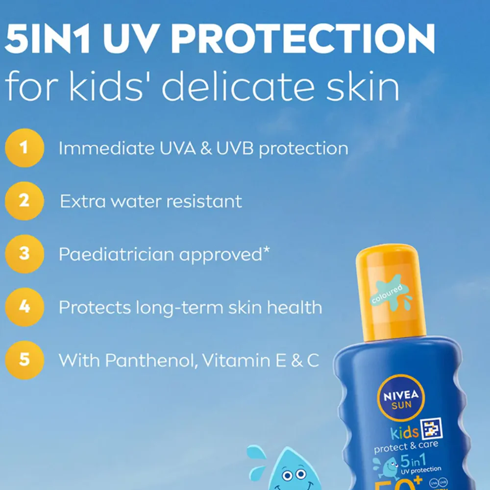 Nivea Sun Kids Protect & Care Spray SPF 50+ 200ml - Image 2