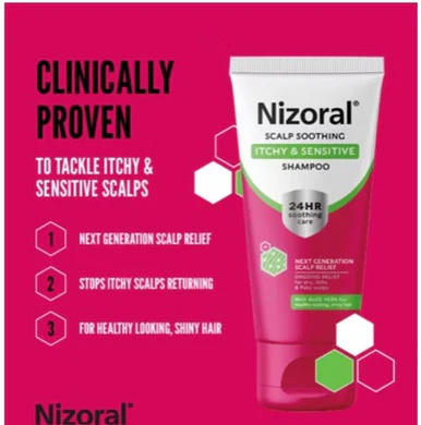 Nizoral Scalp Soothing Itchy & Sensitive Shampoo 200ml - Image 3