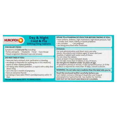 Nurofen Day & Night Cold & Flu 200mg - Image 2