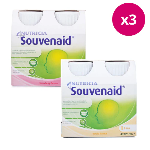 Nutricia Souvenaid Mixed Case Strawberry & Vanilla - 24 Bottles (12 x Strawberry, 12 x Vanilla)