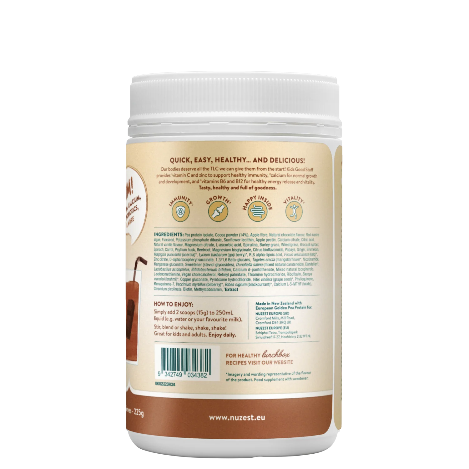 Nuzest Kids Good Stuff Rich Chocolate 225g - Image 3