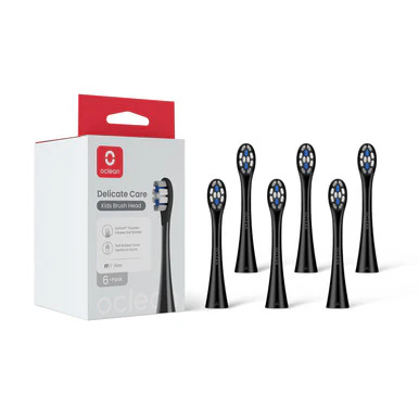 Oclean X Kids Brush Head 6 Pack Black