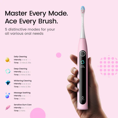 Oclean X Kids Set Electric Toothbrush Pink - Image 3