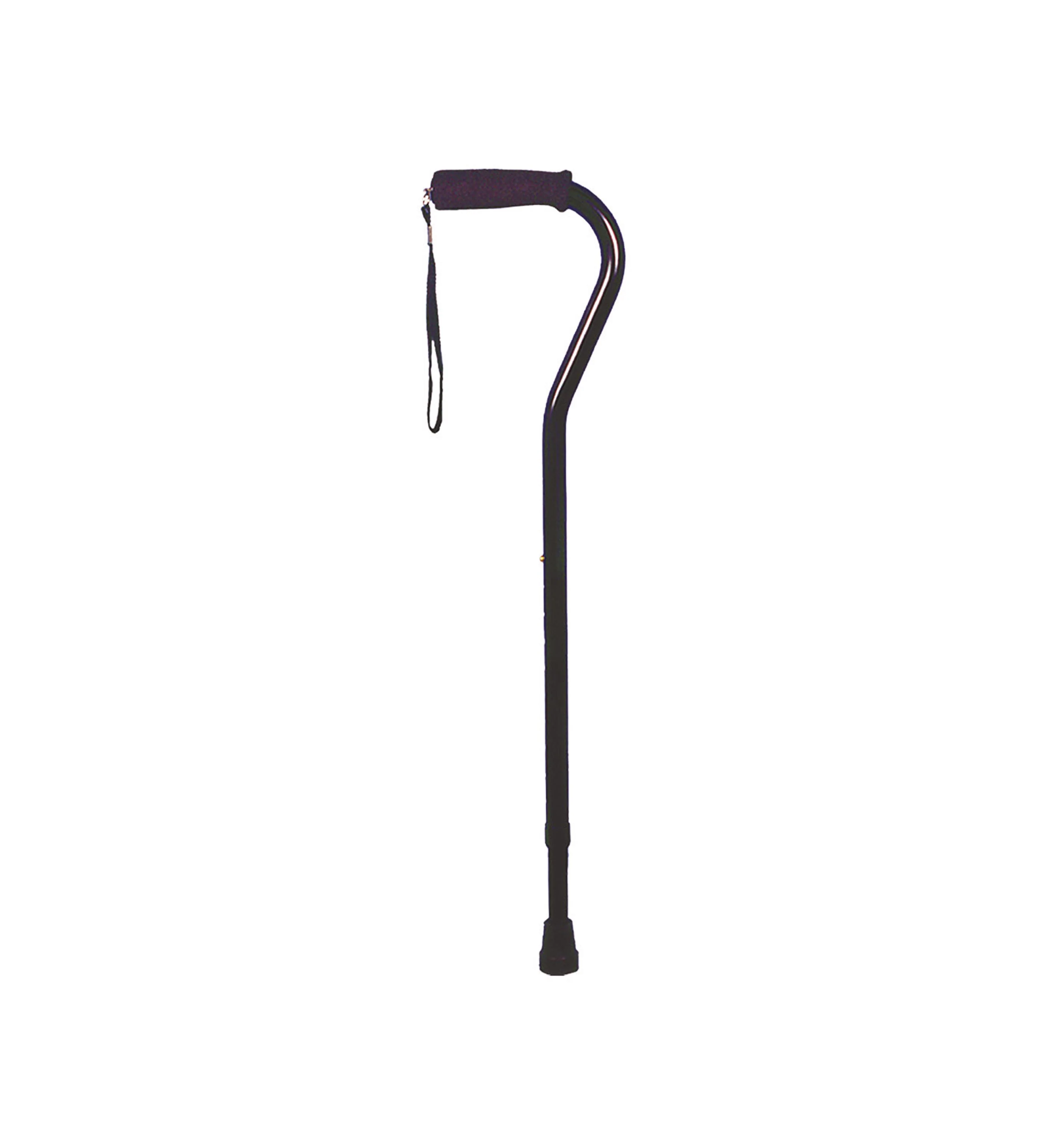 Offset Handle Walking Stick Cane Black
