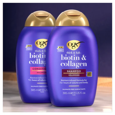 OGX Thick & Full+ Biotin & Collagen Shampoo 385ml - Image 4