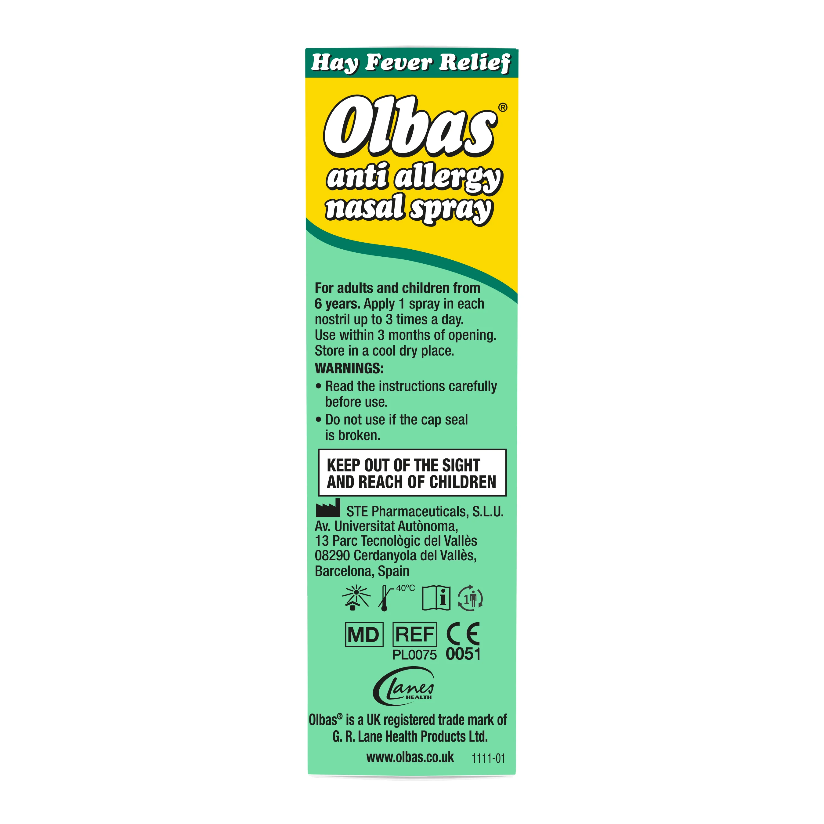 Olbas Anti-Allergy Nasal Spray 20ml - Image 2