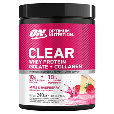 Optimum Nutrition Clear Whey + Collagen - Apple & Raspberry 240g