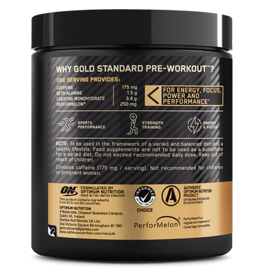 Optimum Nutrition Gold Standard Pre-Workout - Fruit Punch 330g - Image 2