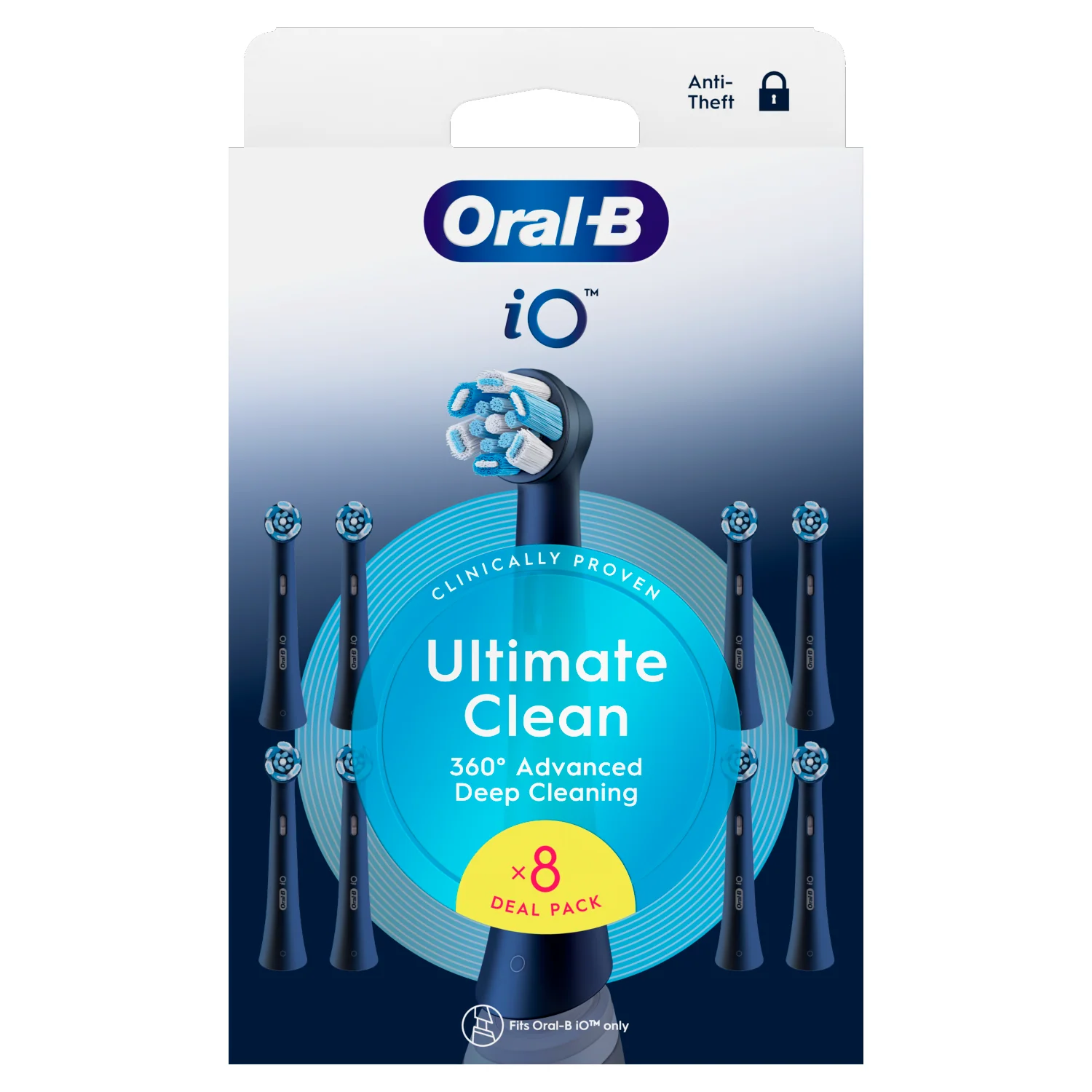 Oral-B iO Ultimate Clean Black Brush Heads 8