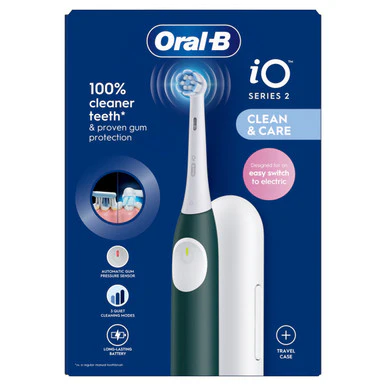 Oral-B iO2 Forest Green Electric Toothbrush + Travel Case - Image 7