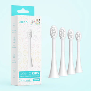 Ordo Sonic Kids Rechargeable Brush Heads - White