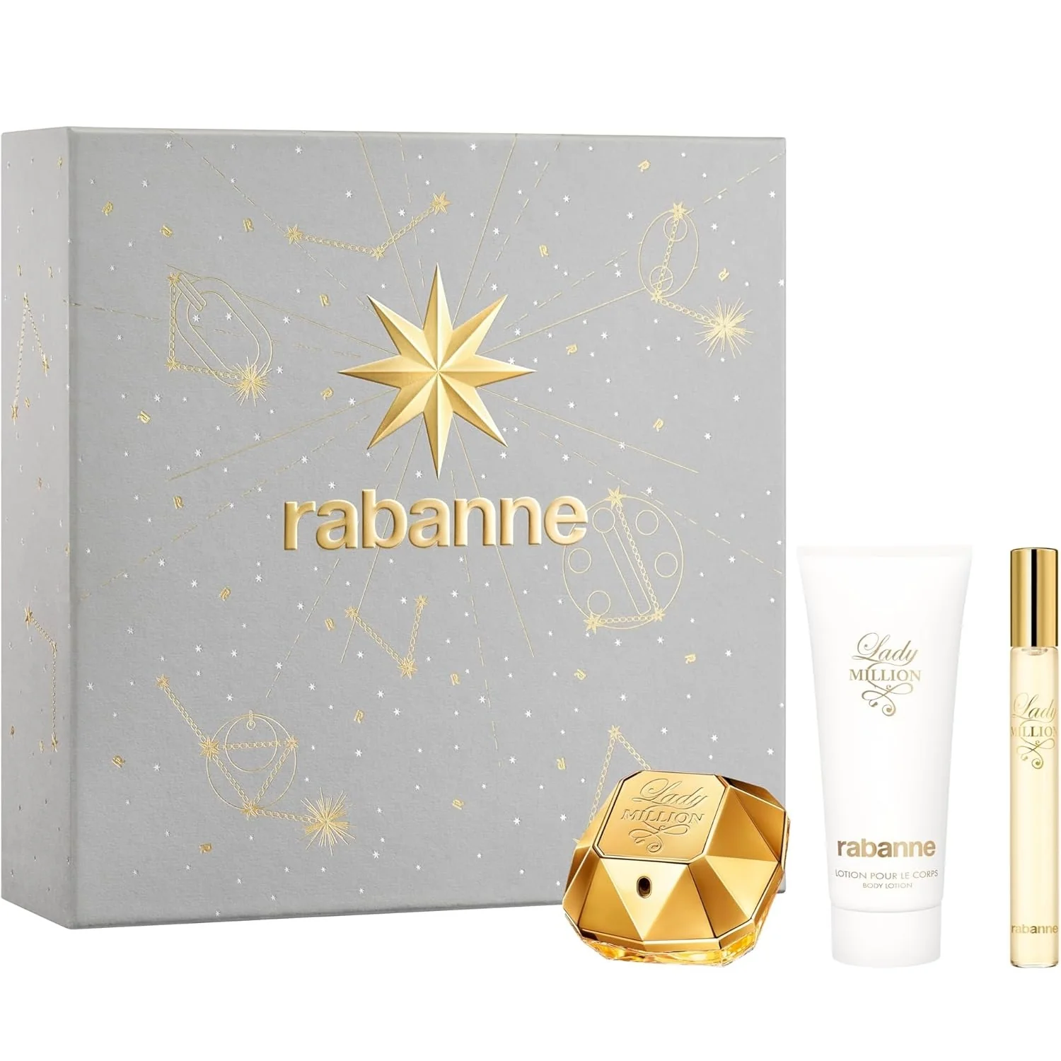 Paco Lady Million Gift Set EDP 50ml + Body Lotion 100ml + EDP 10ml