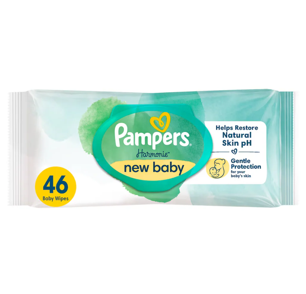 Pampers Harmonie New Baby Wipes 46's
