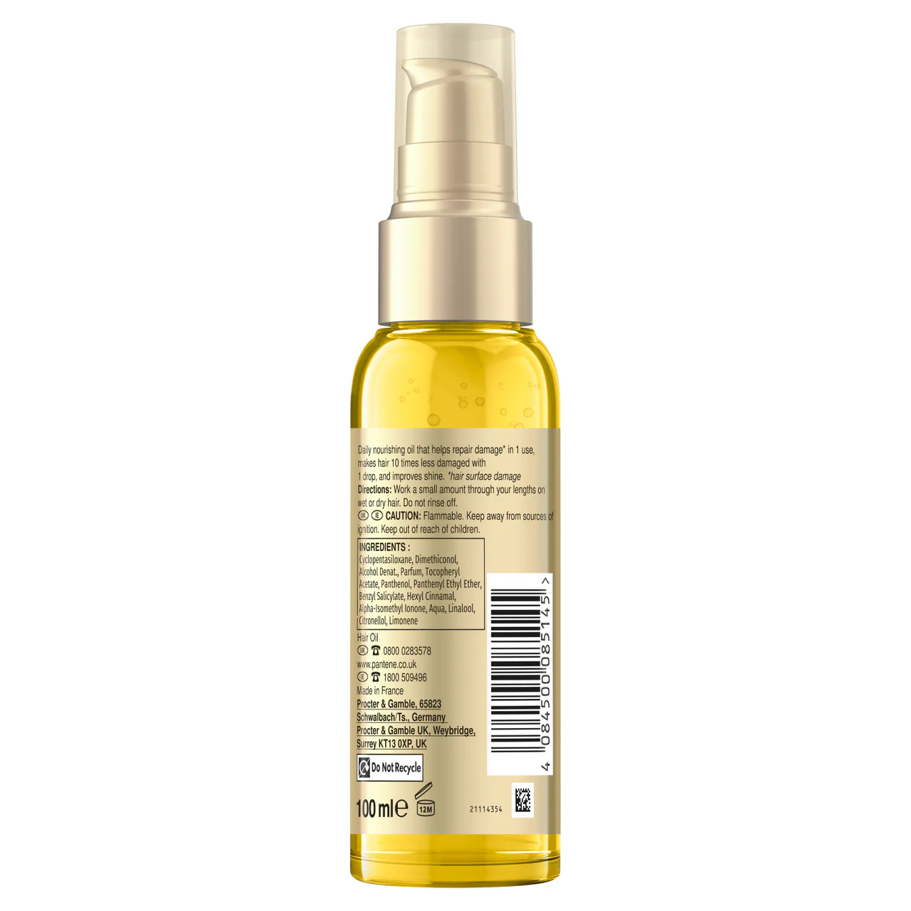 Pantene Pro-V Keratin Repair & Protect Oil 100ml - Image 5