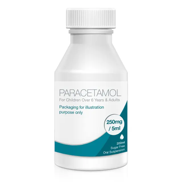 Paracetamol 250mg/5ml Oral Suspension 6 Years+ Sugar Free 200ml (Flavours Vary)