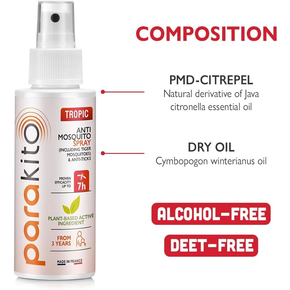 Parakito Tropic Mosquito Spray 100ml - Image 2