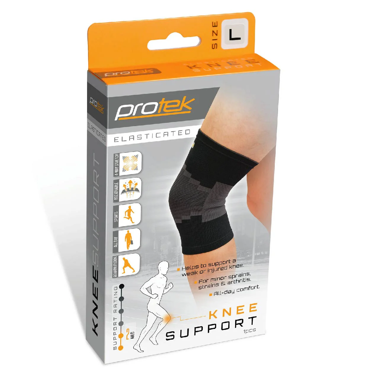 Protek Elasticated Knee Support - Large