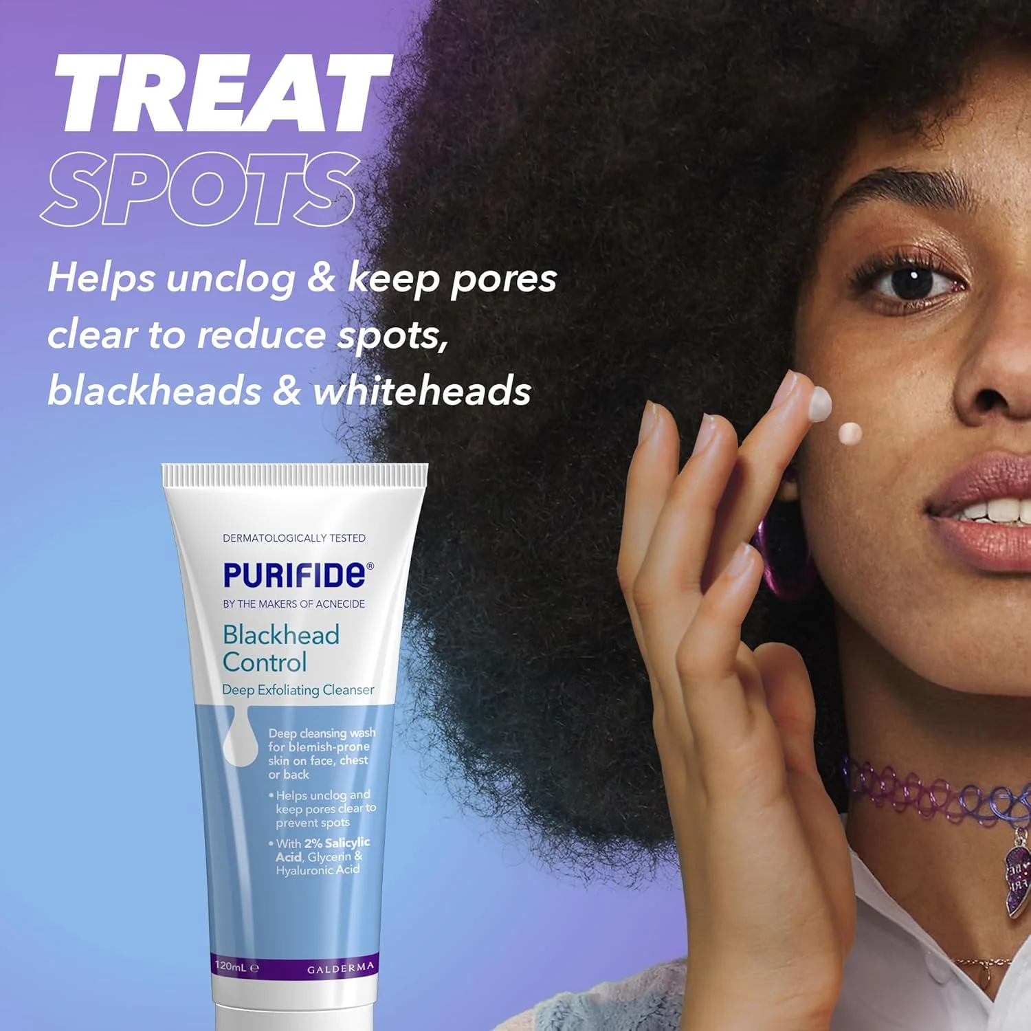 Purifide Blackhead Deep Exfoliator Cleanser 120ml - Image 3