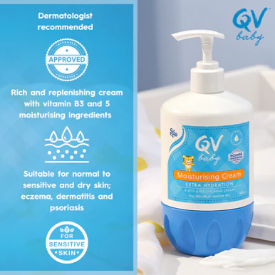 QV Baby Moisturising Cream Pump 500g - Image 4