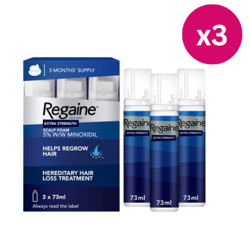 Regaine 5% Extra Strength Hair Regrowth Foam For Men - 9 Month Supply 9x73ml Bottle