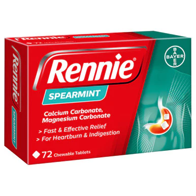 Rennie Spearmint Heartburn & Indigestion Relief 72 Tablets - Image 3