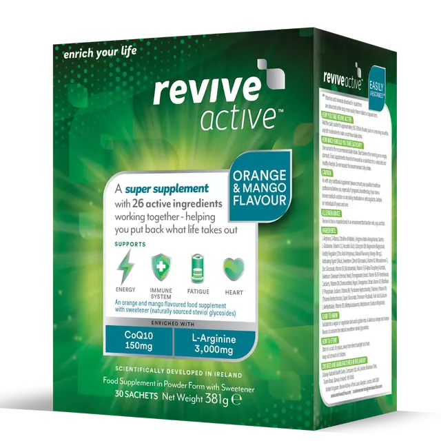 Revive Active Active Energy Supplement Orange and Mango Flavour 30 Day Pack - Image 2