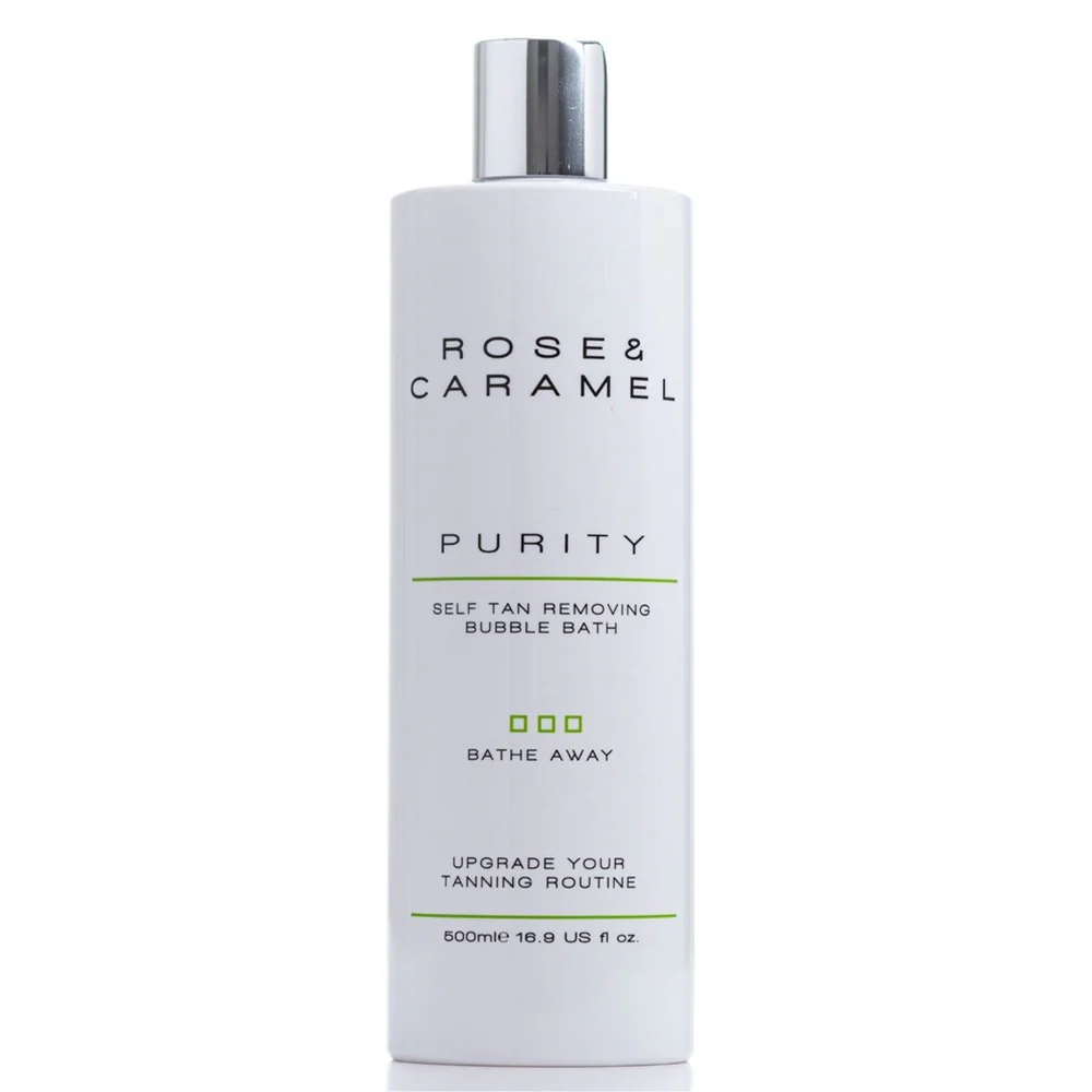 Rose & Caramel Purity Bathe Away Self Tan Removing Bubble Bath 500ml