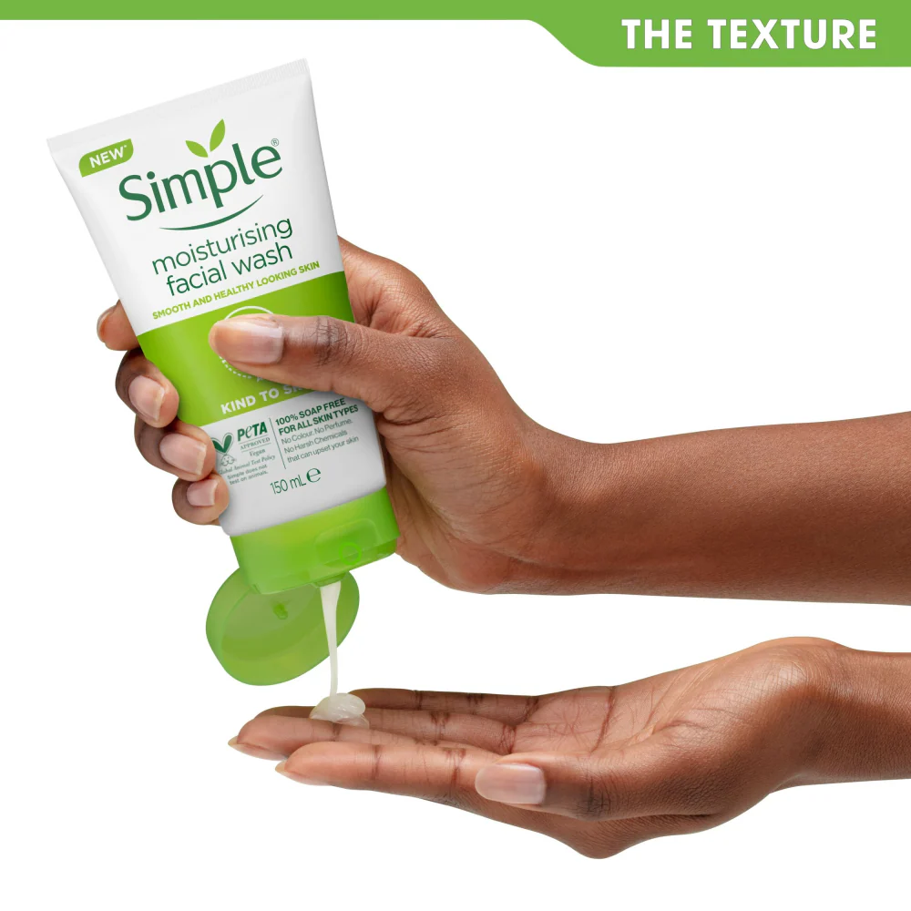 Simple Kind To Skin Face Wash Moisturising 150ml - Image 2
