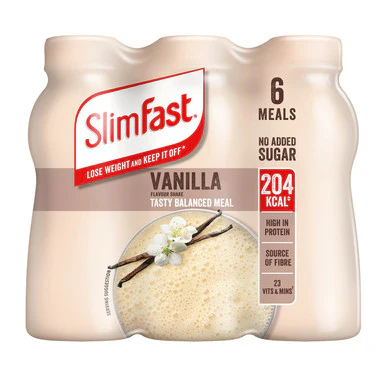 SlimFast Milkshake Multipack Bottle Vanilla 6x325ml