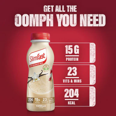 SlimFast Milkshake Multipack Bottle Vanilla 6x325ml - Image 4