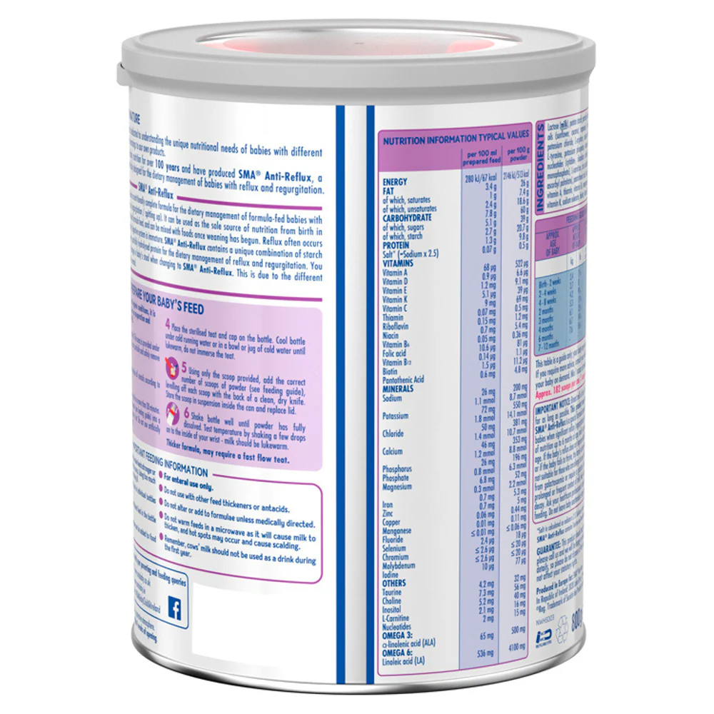 SMA Anti-Reflux Formula From Birth 800g - Image 2