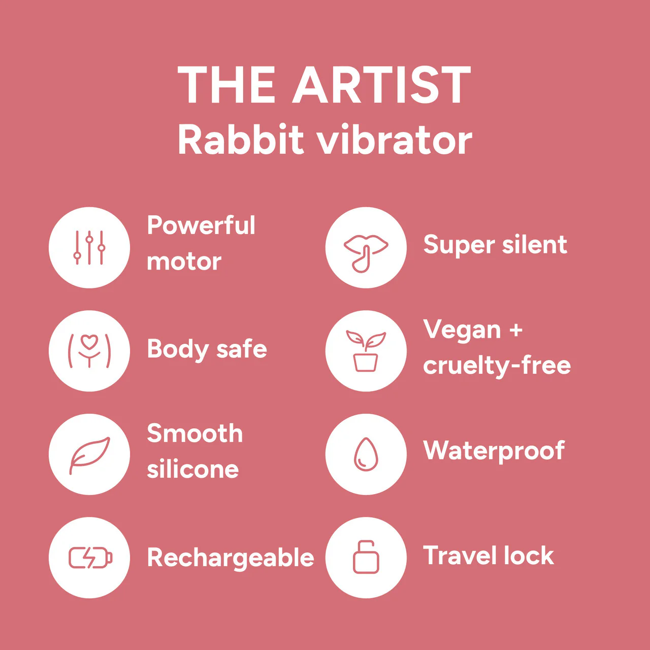 Smile Makers The Artist Dual Rabbit Vibrator with 9 Pulsating Modes - Image 2