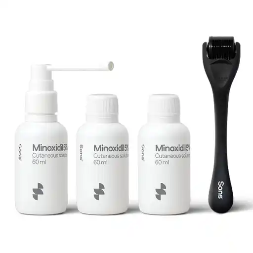 Sons Minoxidil 3 Month & Dermaroller Bundle