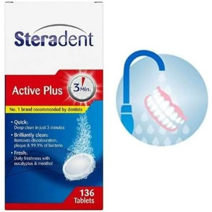 Steradent Active Plus Mega Pack Tablets 136s - Image 2