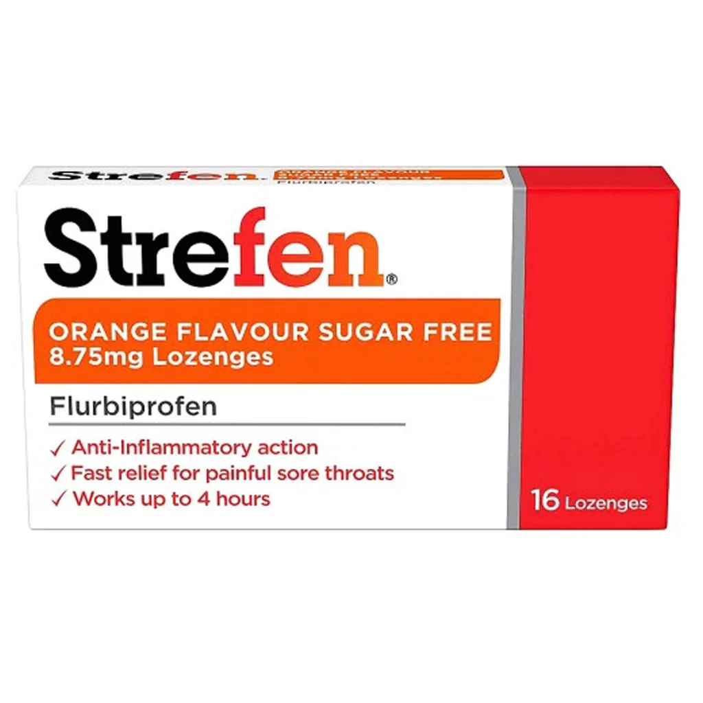 Strefen Orange Sugar Free Lozenges 16s