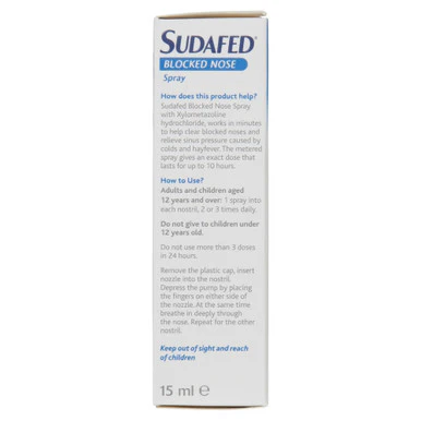 Sudafed Blocked Nose Spray 15ml - Image 2