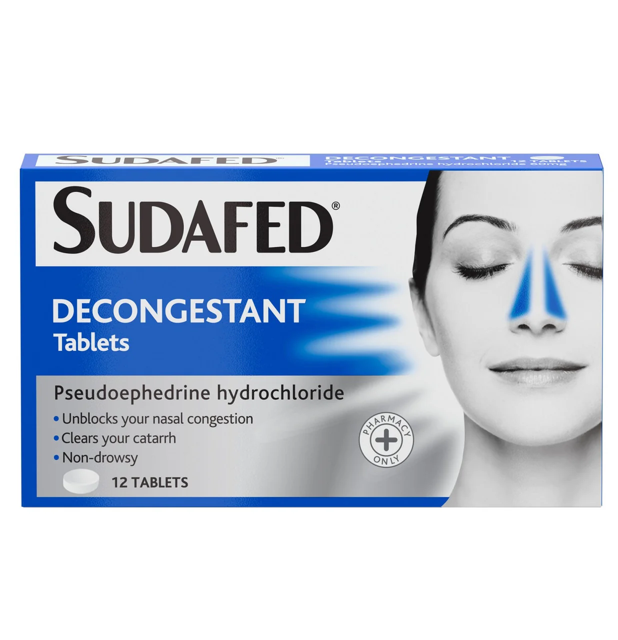 Sudafed Decongestant 12 Tablets
