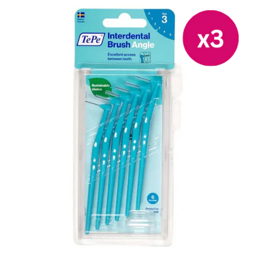 TePe Angle Interdental Brush Blue Size 3 6s x3