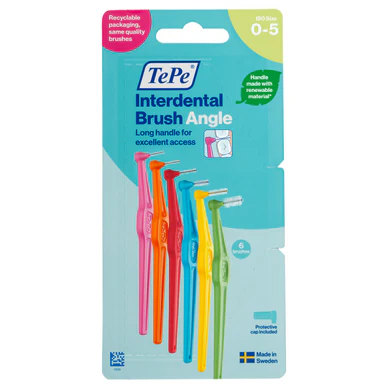 TePe Interdental Brushes Angle Mixed Size 0-5 6s