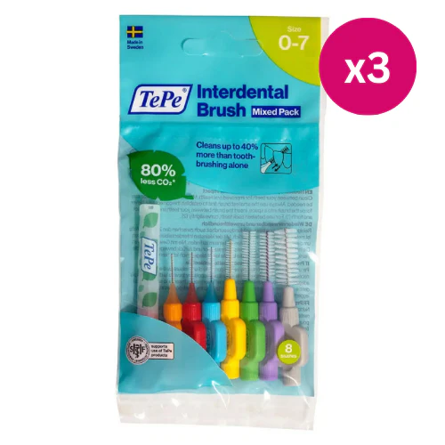 TePe Interdental Brushes Mixed Pack 8 Pieces x3