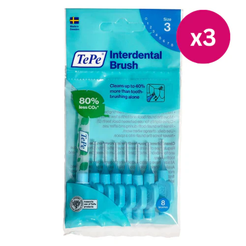 TePe Interdental Brushes Original Blue Size 3 8s x3